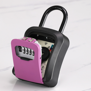 免安装金属按键式密码锁放钥匙储物盒挂式收纳盒密码挂锁定制LOG0