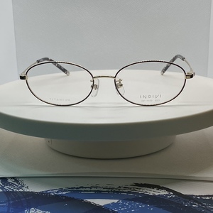 【52-16-138】日本直邮INDIVI 纯钛眼镜架，全框金色简约型