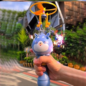 2022款飞天泡泡机儿童男女孩手拉飞碟冲天泡泡器竹蜻蜓吹泡泡玩具