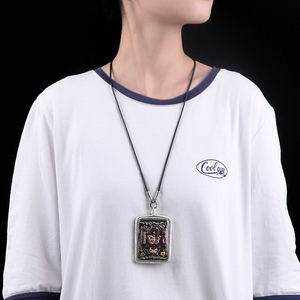 泰国佛牌 阿赞明 一期 蝴蝶 纯银壳项链吊坠限量版