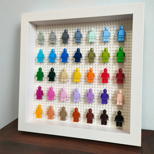 原创兼容乐高人仔积木相框墙面装饰diy拼装立体画框墙面儿童房