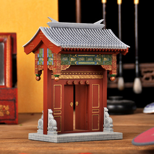 北京四合院模型文创桌面摆件垂花门中式创意装饰品中国古建筑模型