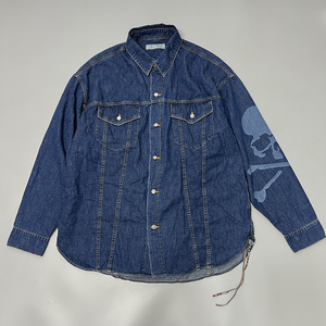 限定 mastermind world 21ss mmj 满骷髅编织 牛仔 夹克外套wf