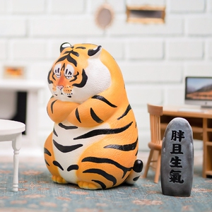 偷玩不二马大叔胖虎胖且生气手办玩具卡通公仔树脂收藏摆件礼物