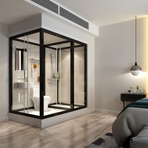 1219整体淋浴房一体式卫生间干湿分离隔断玻璃集成洗澡间