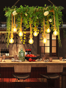 创意植物吧台吊灯餐桌酒吧清吧主题餐厅花店阳台阳光房玻璃房灯饰