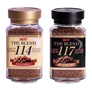 日本进口 ucc114 117速溶咖啡1*12瓶/组