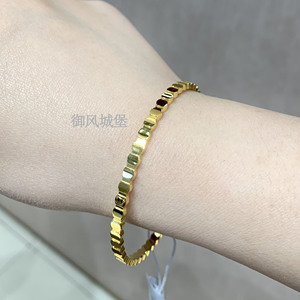代购国内周大福 足金 菱形块 手镯 蜂窝 蜂巢 约21克638工f218571