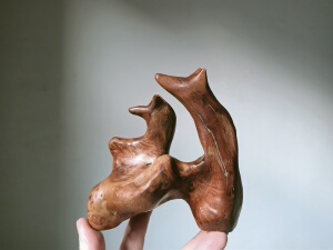 护山棘 麻梨 根雕摆件 根雕 根艺 小叶鼠李  手把件 成双成对