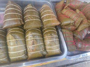 广西百色特产 大香糯粽靖西粽子绿豆鲜肉粽 艾馍 三角粽 真空保鲜