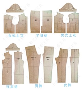 1:1上衣 裤子 连衣 裙 日本 新文化 式 原型 衣服样板 模板  汇总