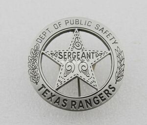 金属徽章 美国游骑兵徽章 texas rangers sergeant胸章 纯铜