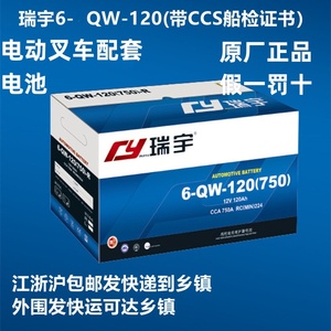 原厂瑞宇6-QW/CQW-120电池堆高车电动叉车船舶机组12V120/12V135