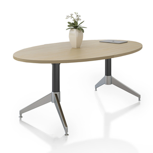 椭圆形小会议桌办公桌4-6-8人开会桌子洽谈桌椅组合现代简约接待