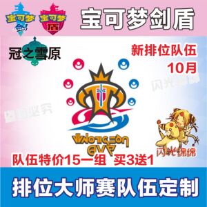 宝可梦剑盾口袋妖怪闪光6v精灵大师pvp排位单打双打队伍冠之雪原