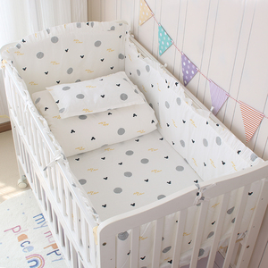 定做婴幼儿童床上用品套件纯棉宝宝防撞单独可拆洗床围全棉垫被套