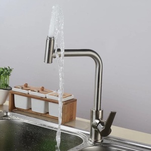 欧派铜厨房冷热水龙头不锈钢水槽拉丝高弯旋转洗菜盆面盆龙头