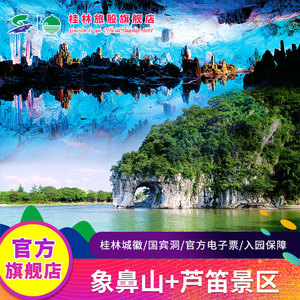 桂林旅游象山景区象鼻山 芦笛岩景区门票景点套票