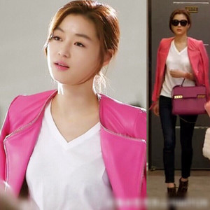 千颂伊同款皮衣