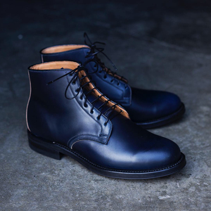 17ss viberg 2030 德比蓝染马臀皮皮鞋