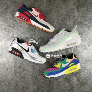nike air max90复古彩色拼接白绿男休闲气垫跑步鞋cz9078 ct2007