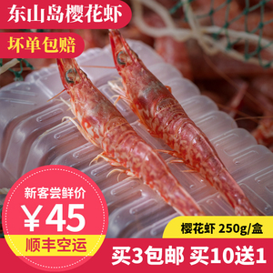 樱花虾  250g 约18只 东山岛海鲜  刺身海虾 黑节虾 斑节虾鸡冠虾