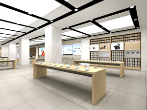 华为智能体验店 设计3d效果图 手机店设计 卖场设计 授权店