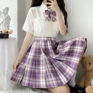 申申家原创紫薯蛋糕jk格裙制服正版夏季现货紫色优等生芋泥百褶裙