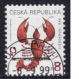 捷克信销邮票 1999年 十二星座 5-2：巨蟹座