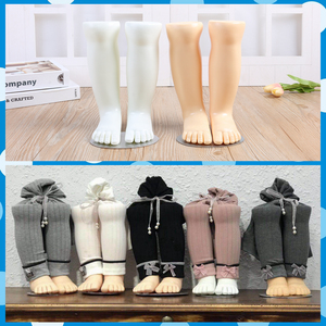 脚模腿模塑料男女袜模加厚磁铁袜脚儿童脚宝宝脚模棉袜足模型5人付款