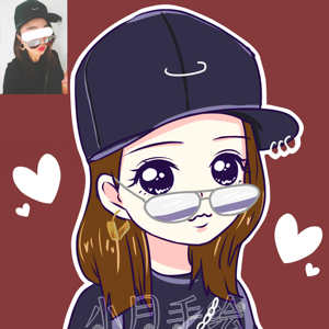 q版手绘情侣头像设计卡通人物形象logo真人照片转手绘漫画定制作