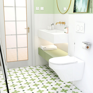 摩洛哥卫生间瓷砖小清新花砖牛油果绿色浴室厨房墙砖厕所阳台地砖