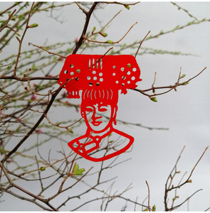 甄嬛传藏手中小头像剪纸肖像书签挂树枝女朋友情侣19.9元4张 包邮