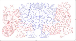 17年线雕图 墓碑石刻龙_龙头线条_文泰用 plt格式