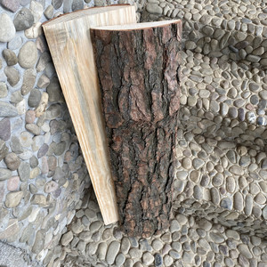 大板吊栽树板 板皮 实木板 树皮板 松木板替代带皮板 石斛种植板