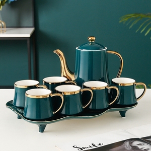 轻奢陶瓷茶具套装家用高档待客水杯茶壶茶杯杯具杯子客厅现代简约