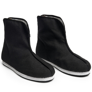 春秋中国风古装男鞋老北京布鞋千层底帆布休闲鞋高帮中筒靴子汉鞋