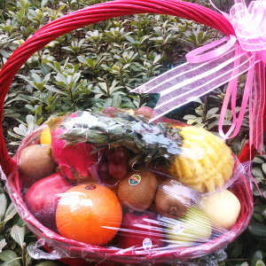 超值当季新鲜水果篮子同城探望果篮手提藤编看病人送的礼品送礼篮