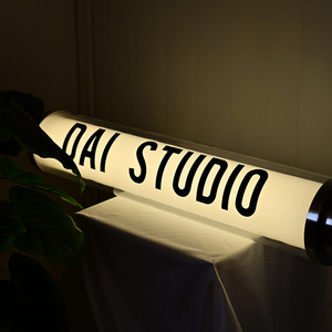 圆柱led灯箱定制 双层亚克力圆管组合 让店招更有立体感