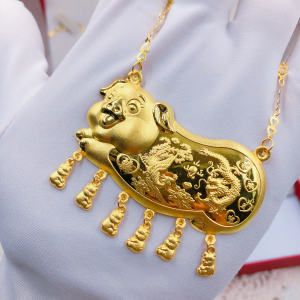 9999黄金项链猪