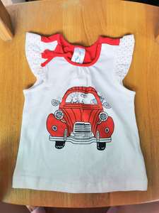 丽婴房婴儿童装女童夏季皮特兔飞飞袖带水钻T恤