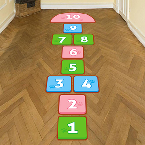跳格子数字游戏学校幼儿园活动装饰贴纸跳房子地贴地面儿童可移除