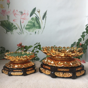 金刚莲花大供台 加高佛底座 莲花底座佛供台莲花台金刚台镀金包邮