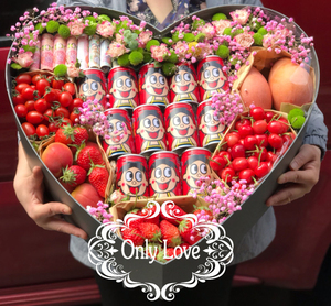 旺仔牛奶花束创意抖音同款生日零食青岛黄岛城阳平度鲜花速递同城