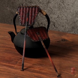 日式茶道竹编凉炉扇仿古潮汕传统碳炉迷你扇子煮茶风炉扇竹茶炉扇