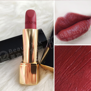 香奈儿口红58号专柜正品铁锈红丝绒红棕色豆沙色哑光持久不脱色