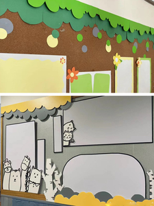 幼儿园教室环创主题墙边框装饰中小学黑板家园栏包边毛毡布条花边
