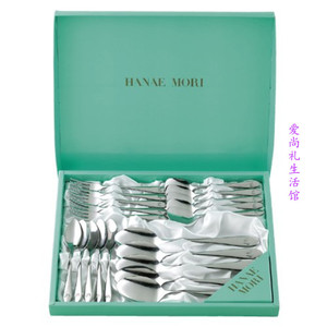 日本进口 森英惠HANAE MORI西式餐具套装勺子叉子甜品勺20件礼盒