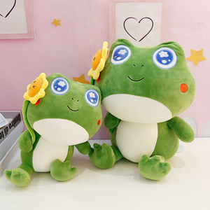 软体大眼青蛙毛绒玩具呆萌大头蛙公仔玩偶女生抱抱陪睡生日礼物
