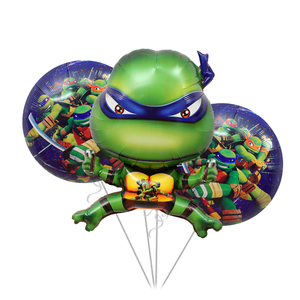 儿童生日装饰气球忍者神龟卡通造型铝膜气球动画忍者神龟卡通气球